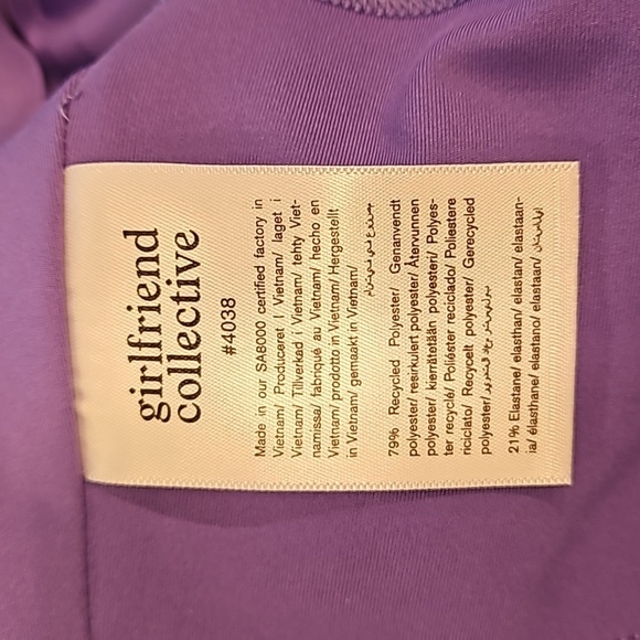 💕GIRLFRIEND COLLECTIVE💕 Compressive Flare Legging Wild Iris Purple Large L NWT - Picture 11 of 12